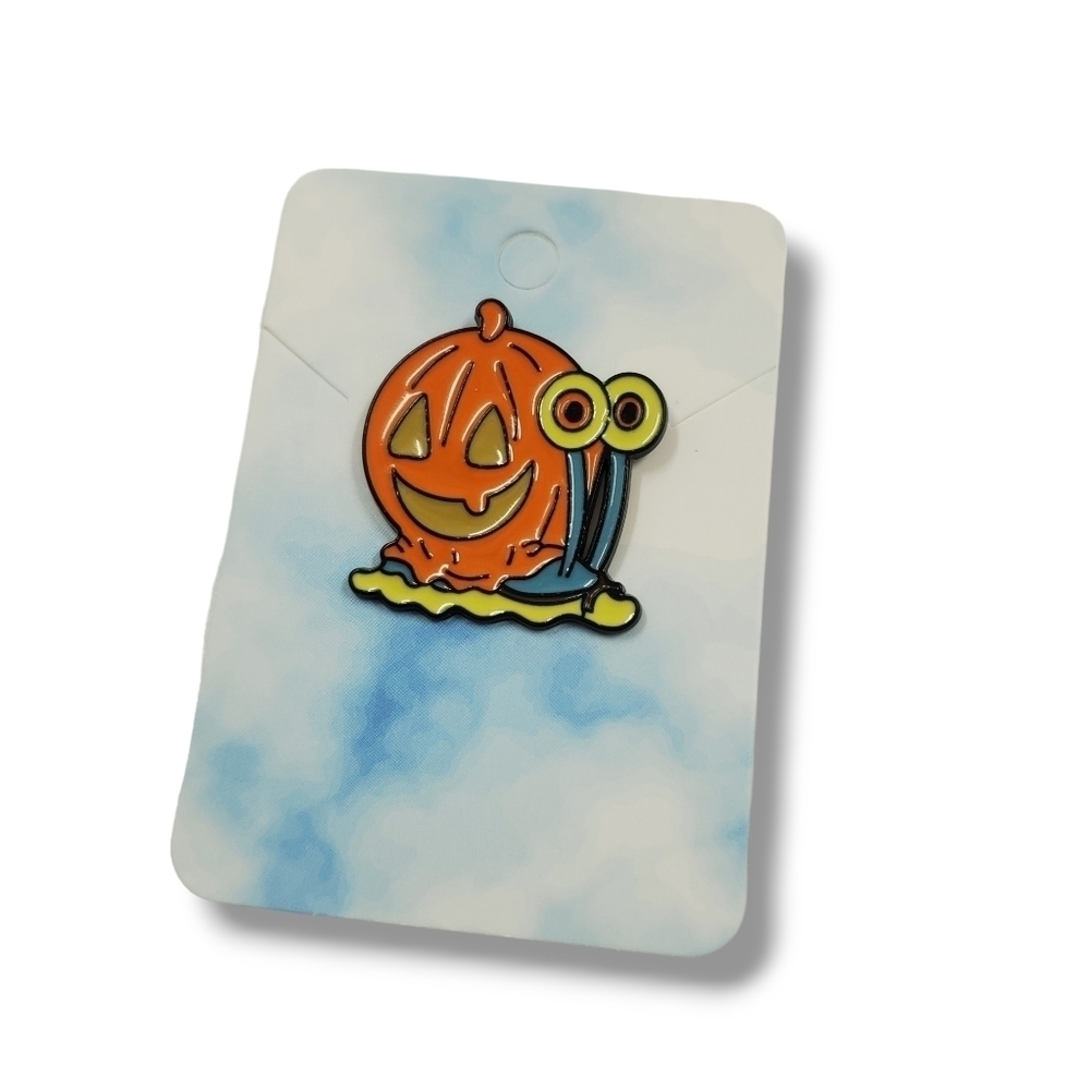 SpongeBob Squarepants Halloween Pumpkin Shell Gary Pin/Brooch - Picture 3 of 7